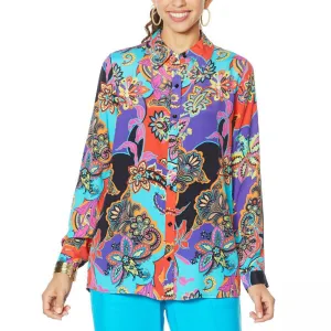 DG2 by Diane Gilman Women's Signature Collection Silk Blend Top