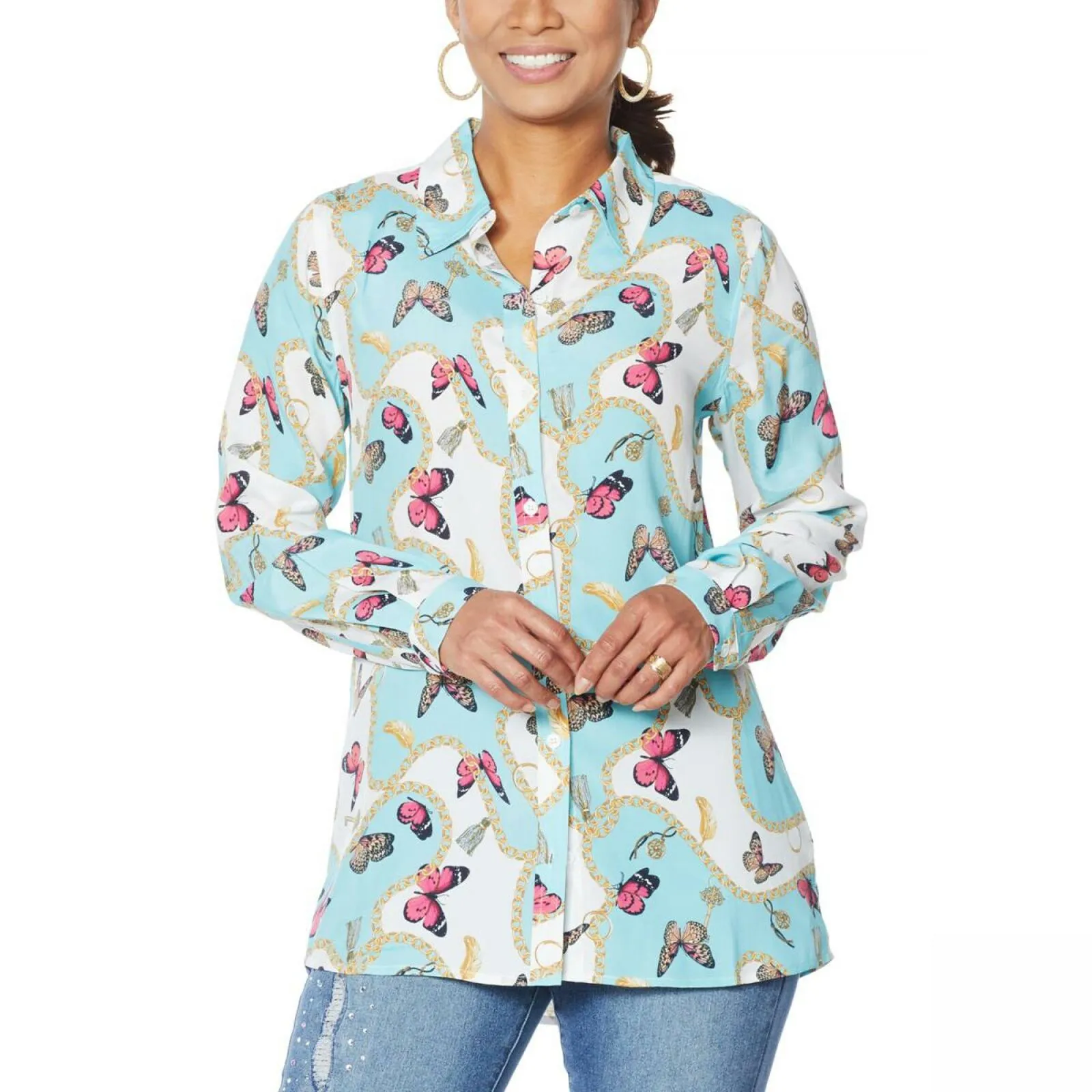 DG2 by Diane Gilman Women's Signature Collection Silk Blend Top