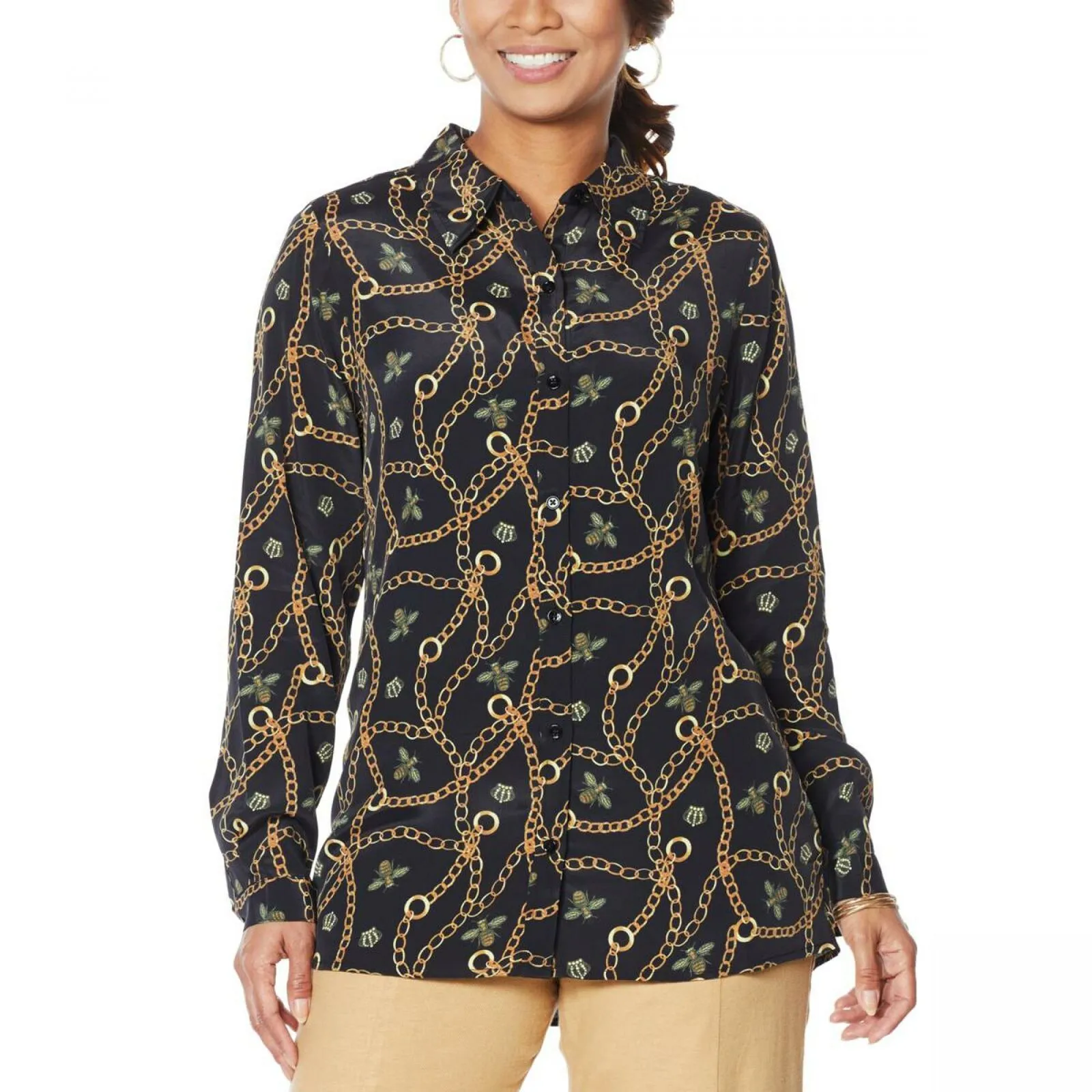 DG2 by Diane Gilman Women's Signature Collection Silk Blend Top