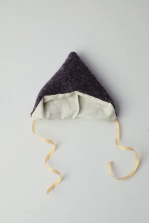 Doll Hat | Purple Wool w/ Silk Ribbons