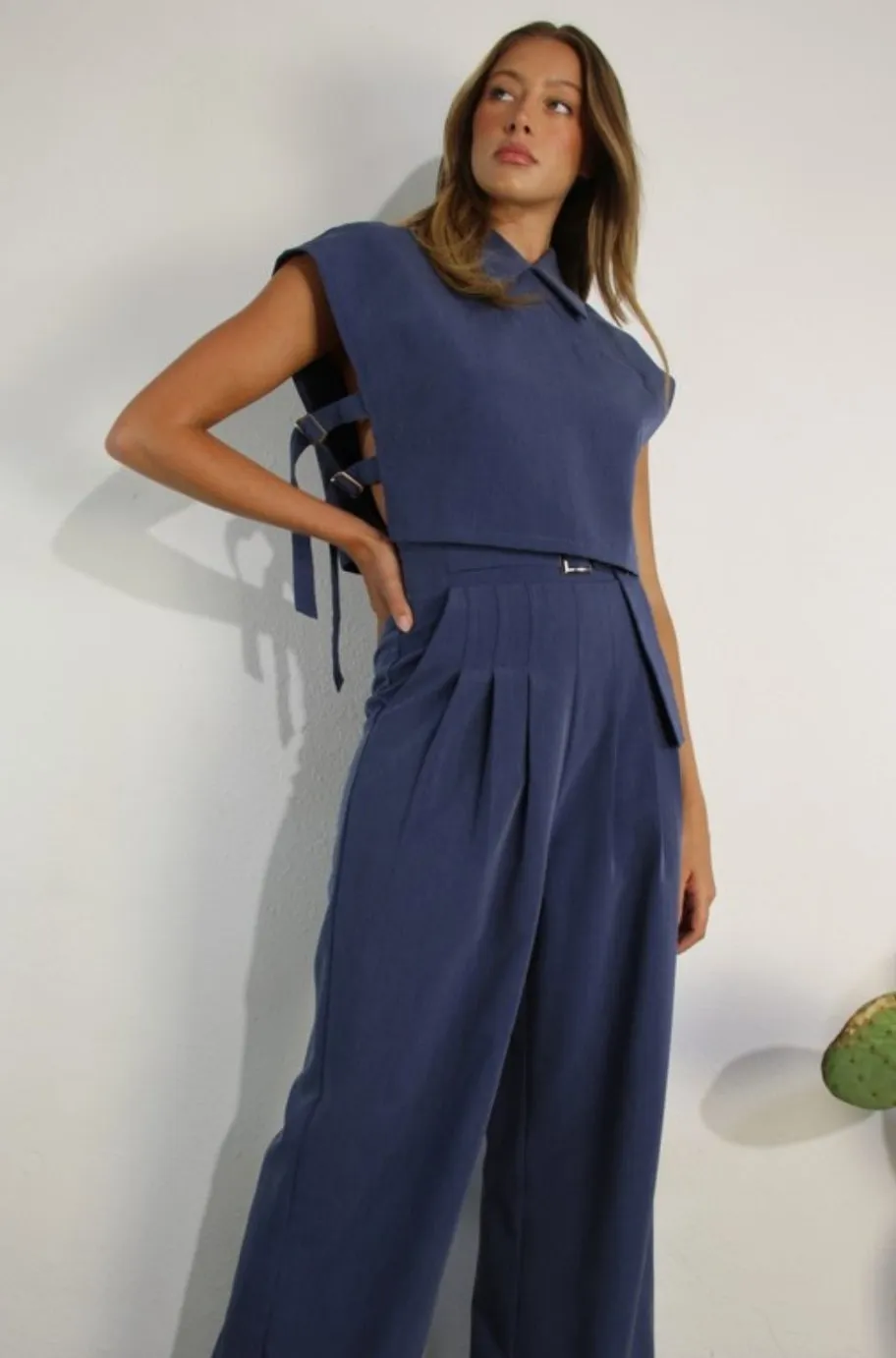 Dox Navy Top and Pants Set