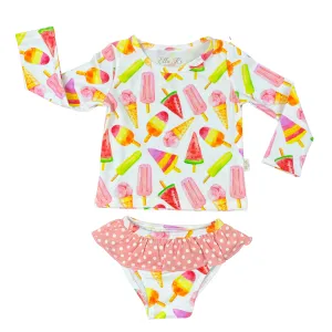 Dreamsicle Two Piece Rash Guard Swim