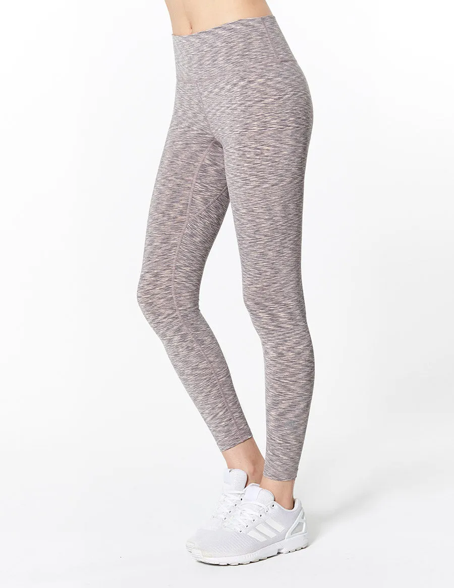 easyoga LESPIRO Glossy Slim Tights1 - D62 Gray Pink Strip