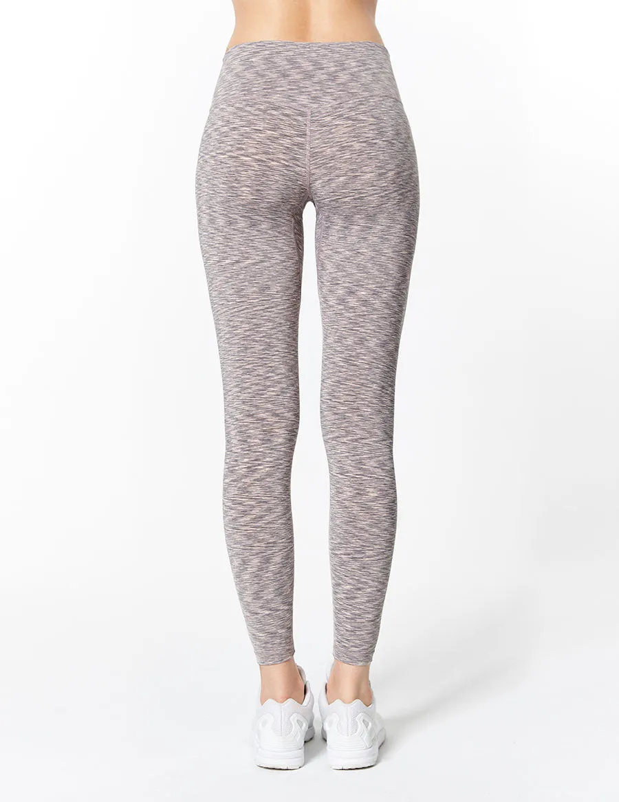 easyoga LESPIRO Glossy Slim Tights1 - D62 Gray Pink Strip