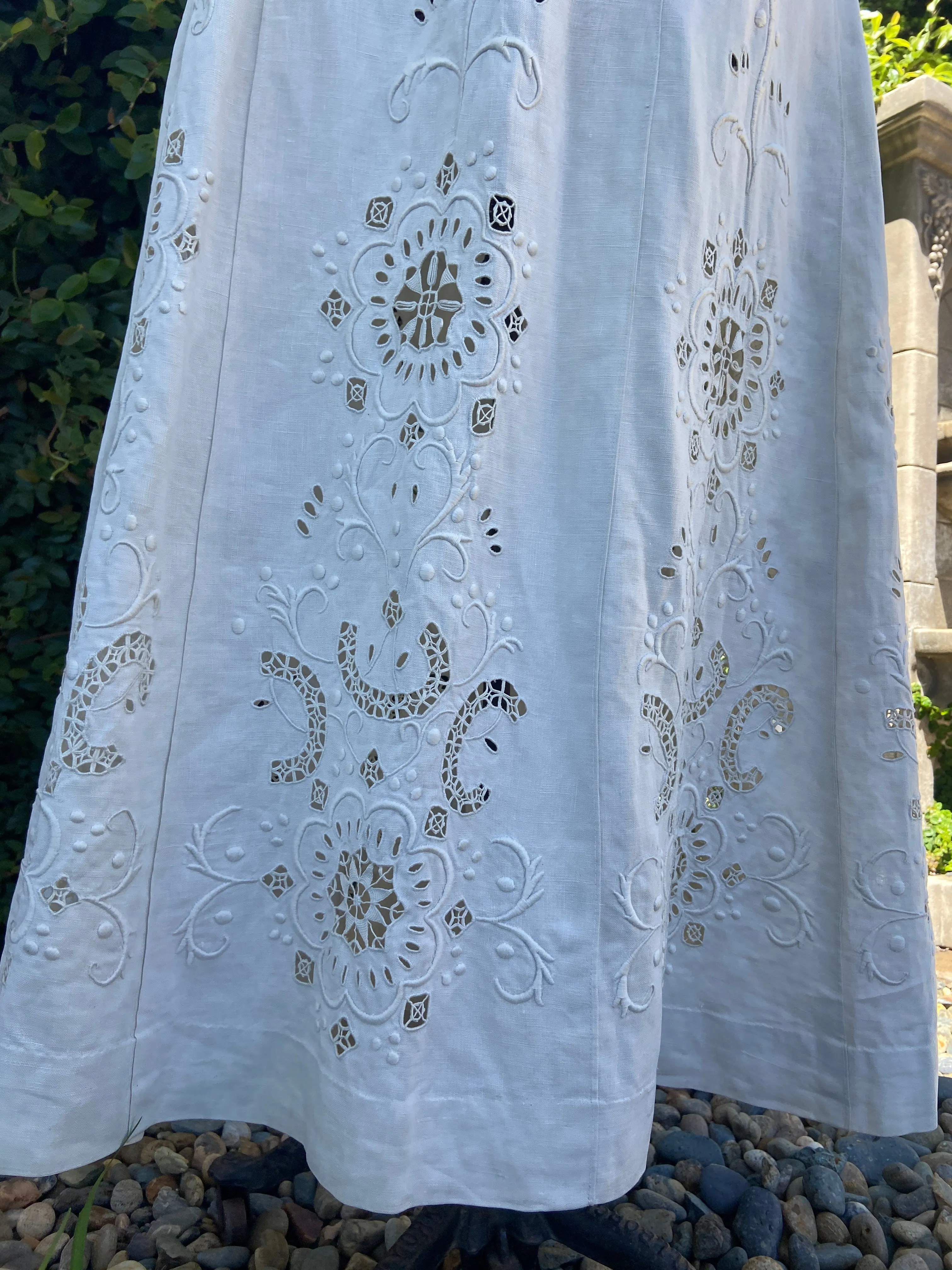 Edwardian Cutwork Linen Walking Suit Ensemble