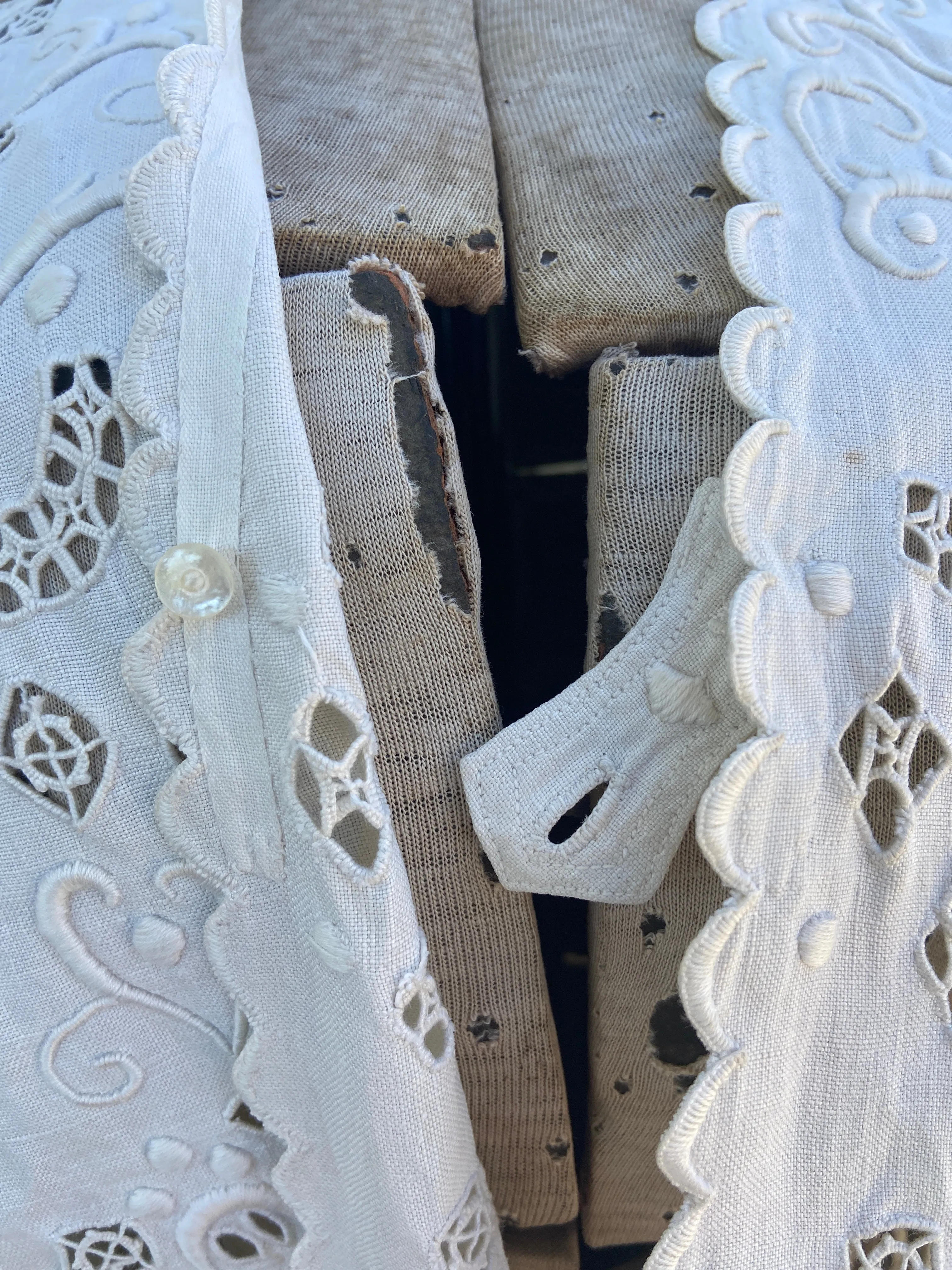 Edwardian Cutwork Linen Walking Suit Ensemble