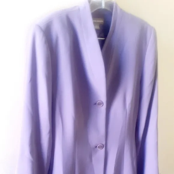 Elegant Valerie Stevens vintage Lavender Lilac  Skirt Suit (Set ) Jacket size 8