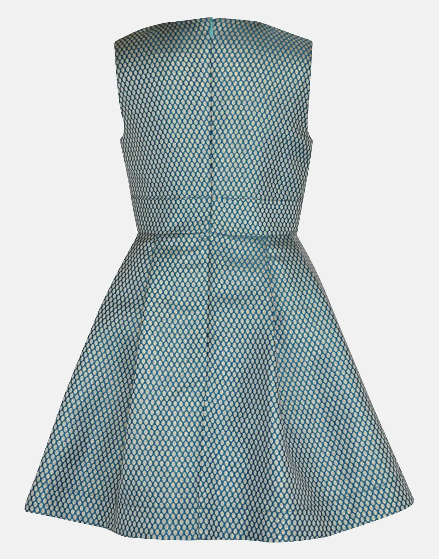 Elizabeth: Jade & gold jacquard dress & headband