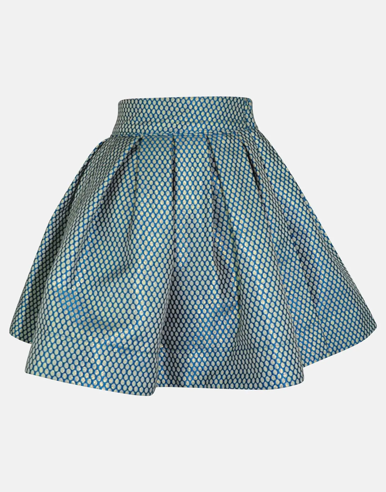 Elizabeth: Jade & gold jacquard skirt
