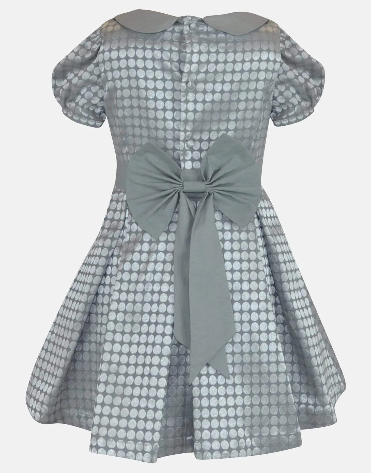 Elizabeth - Silver jacquard dress