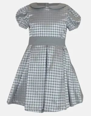 Elizabeth - Silver jacquard dress