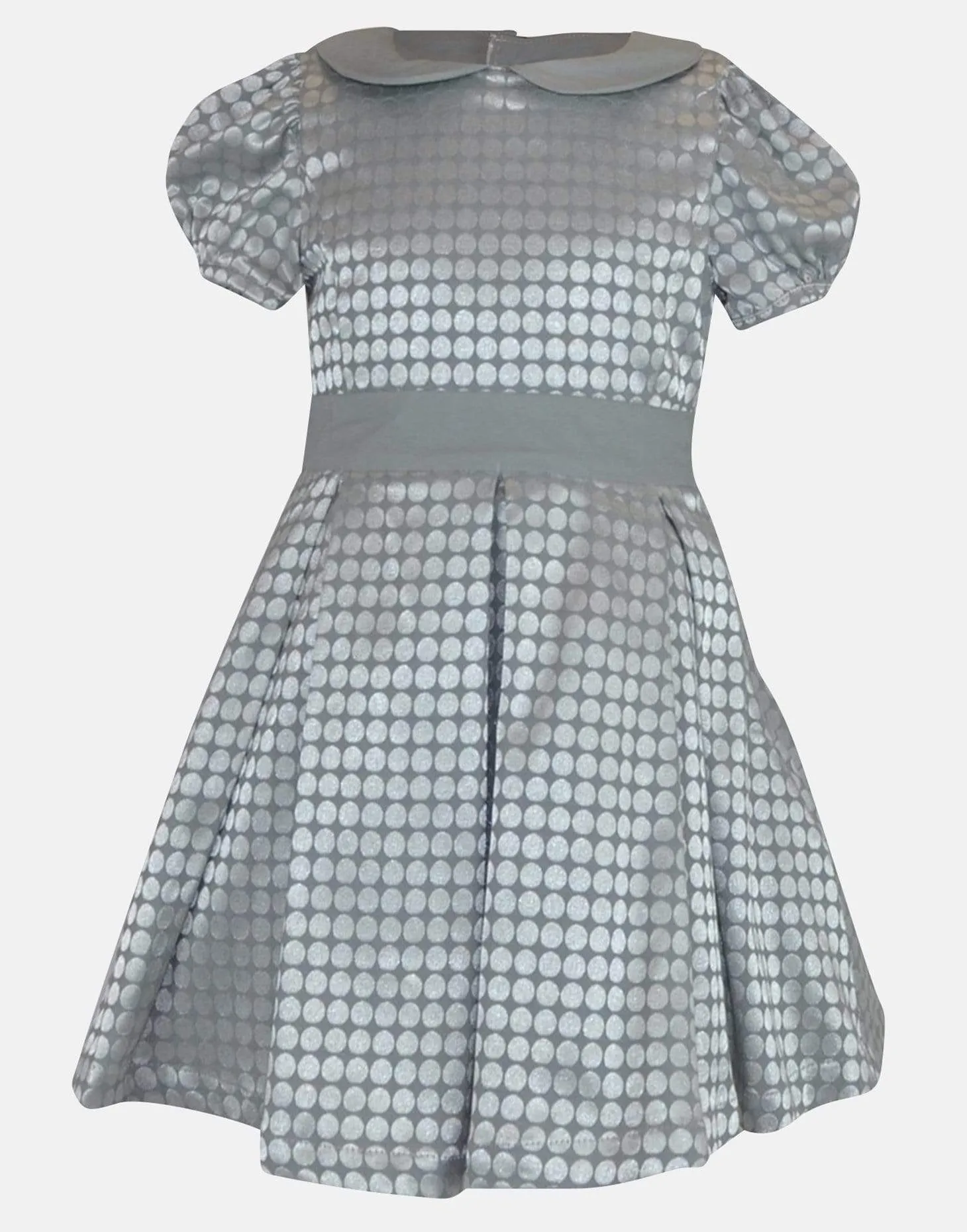 Elizabeth - Silver jacquard dress