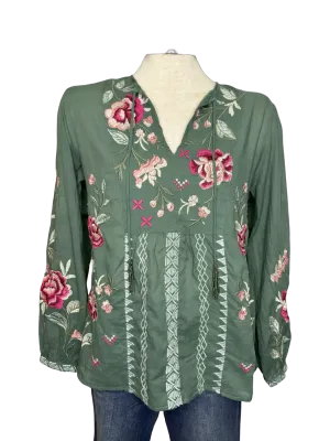 Erinn Prairie Blouse Verdigris