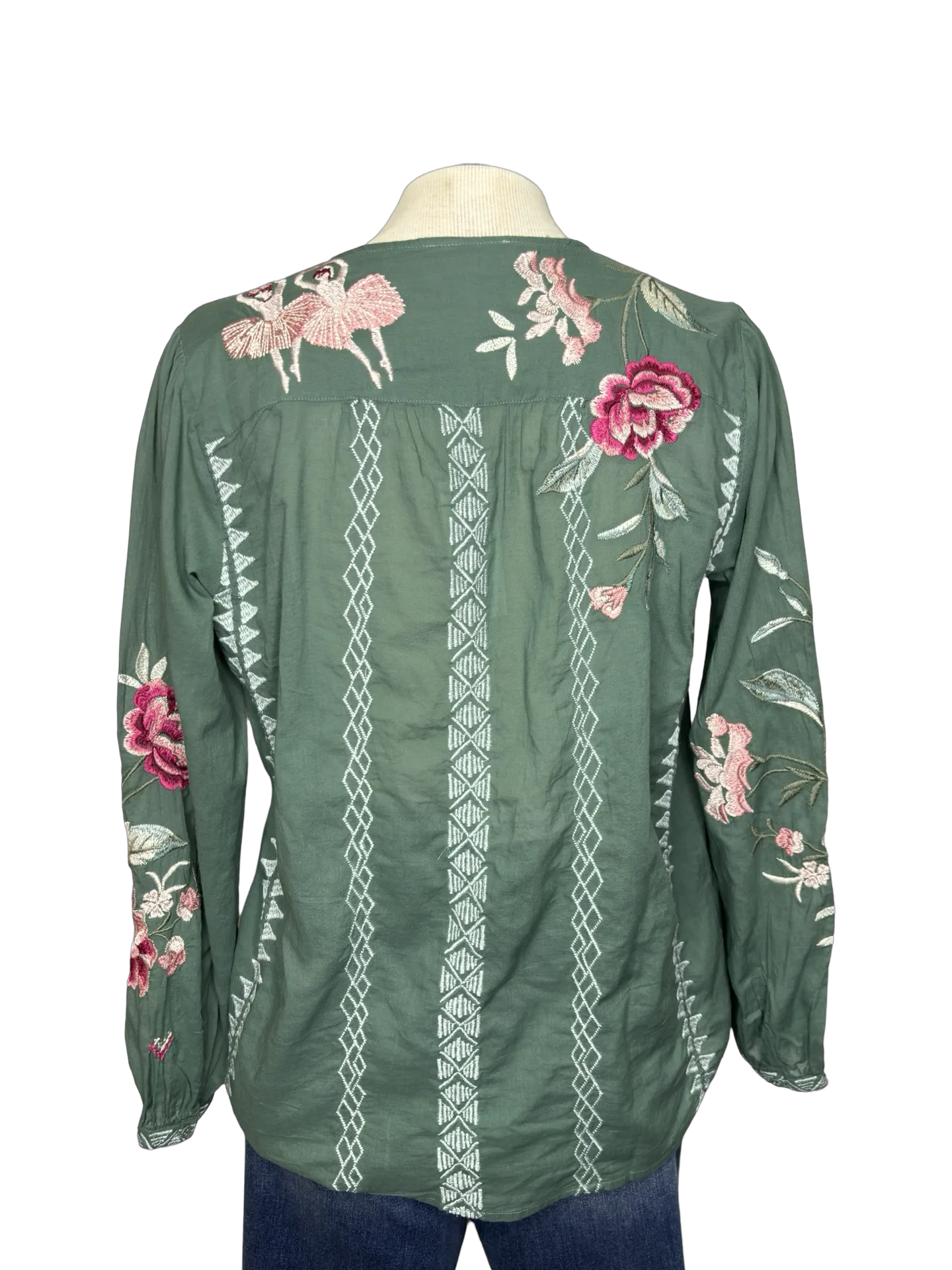 Erinn Prairie Blouse Verdigris