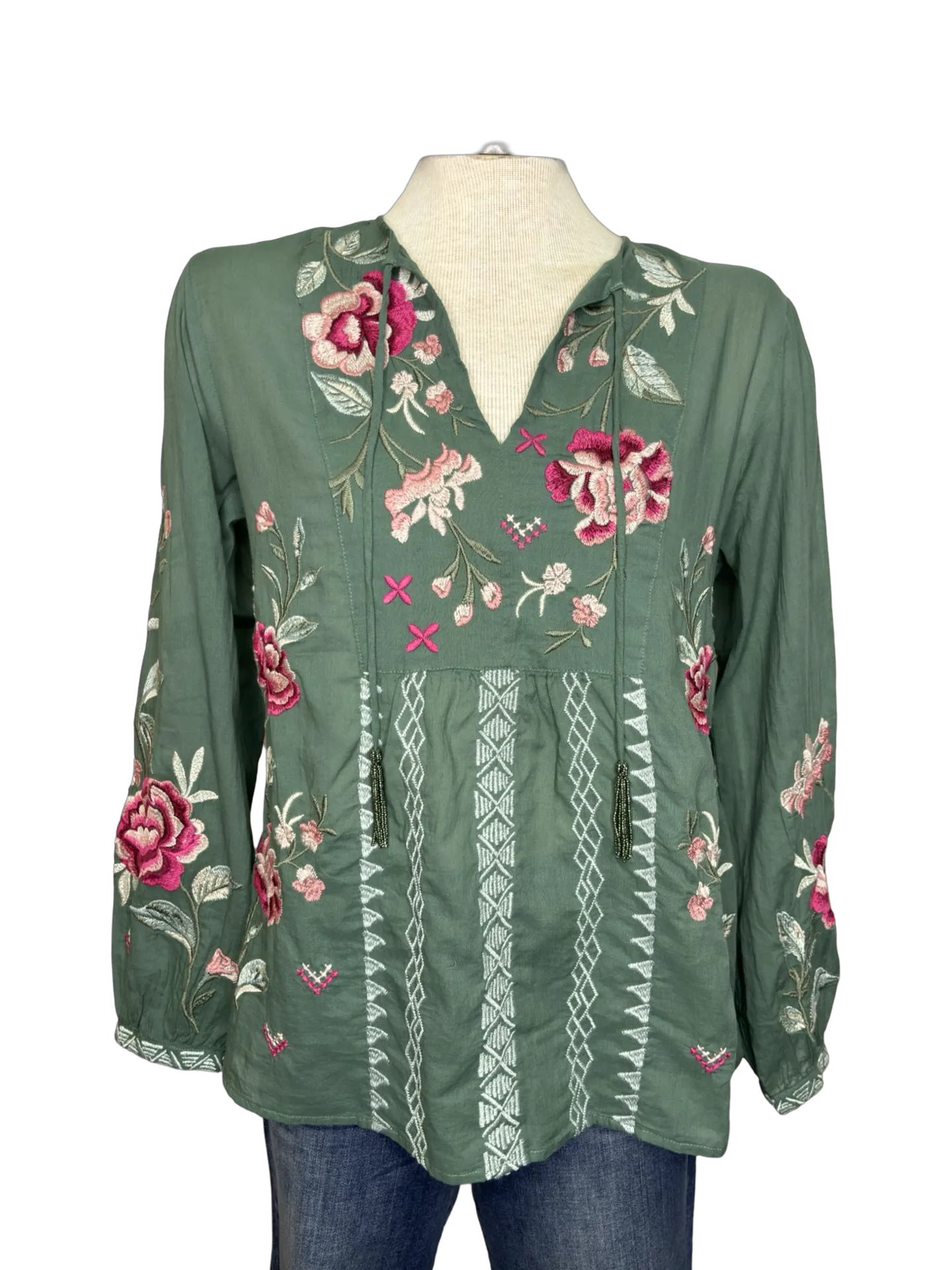 Erinn Prairie Blouse Verdigris
