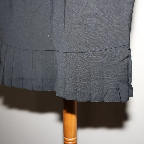 Escada Womens Black Back Pleat Wool Blend Skirt Size 36/6