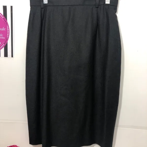 ESCADA Wool Gray Lined Straight Skirt 4