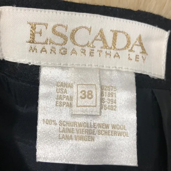 ESCADA Wool Gray Lined Straight Skirt 4