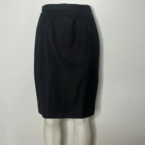 ESCADA Wool Gray Lined Straight Skirt 4