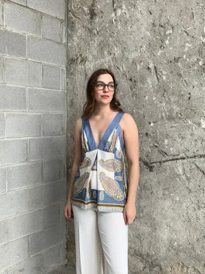 Etro paisley silk top