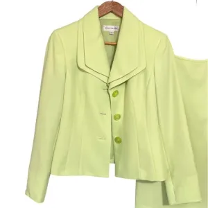 Evan-Picone Light Green Skirt Suit Set Size 6