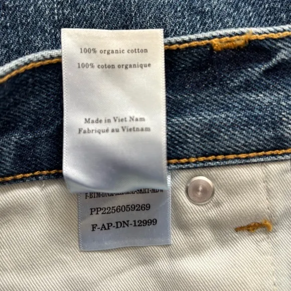 Everlane The Mid-Way Denim Midi Skirt in Deep Atlantic Size 31. NWT