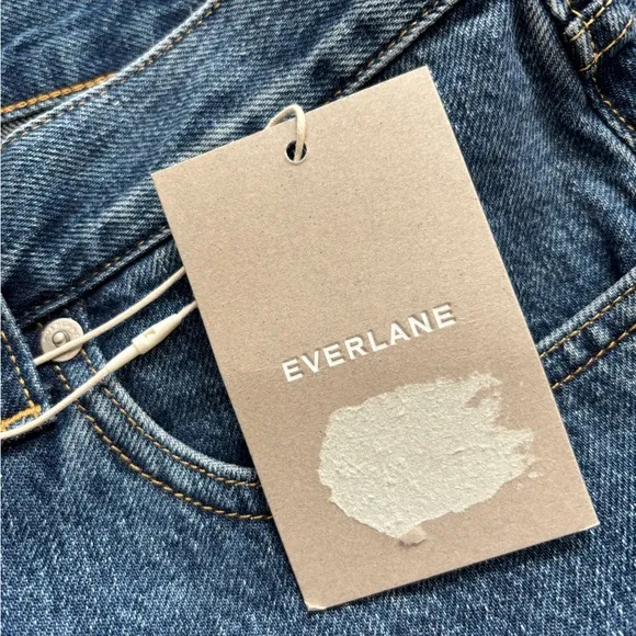 Everlane The Mid-Way Denim Midi Skirt in Deep Atlantic Size 31. NWT