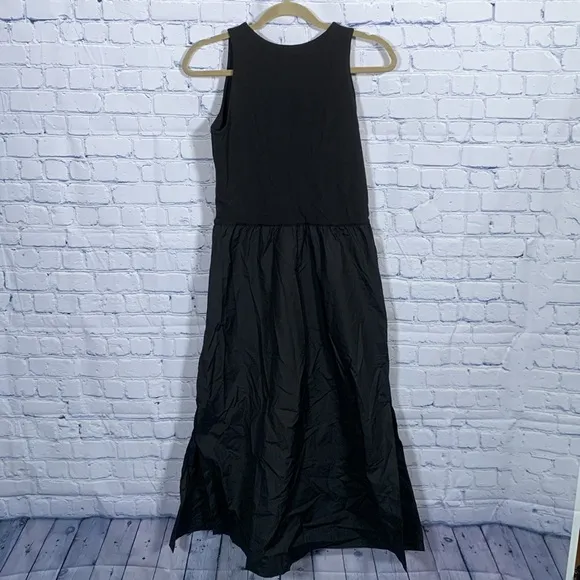 Everlane The Supima® High-Neck Riviera Dress in Black Size M NWOT