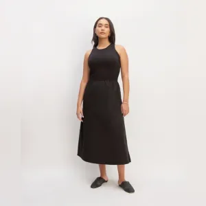 Everlane The Supima® High-Neck Riviera Dress in Black Size M NWOT