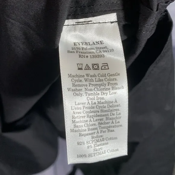 Everlane The Supima® High-Neck Riviera Dress in Black Size M NWOT