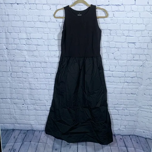 Everlane The Supima® High-Neck Riviera Dress in Black Size M NWOT