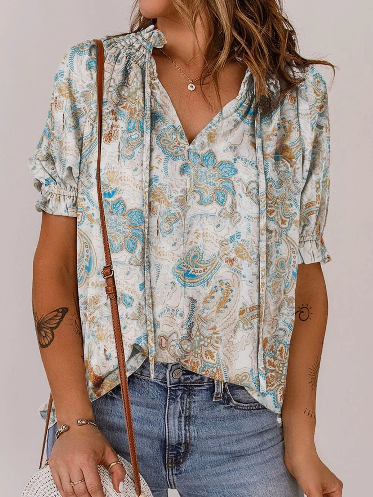 Feeling Great Top: Blue Mix