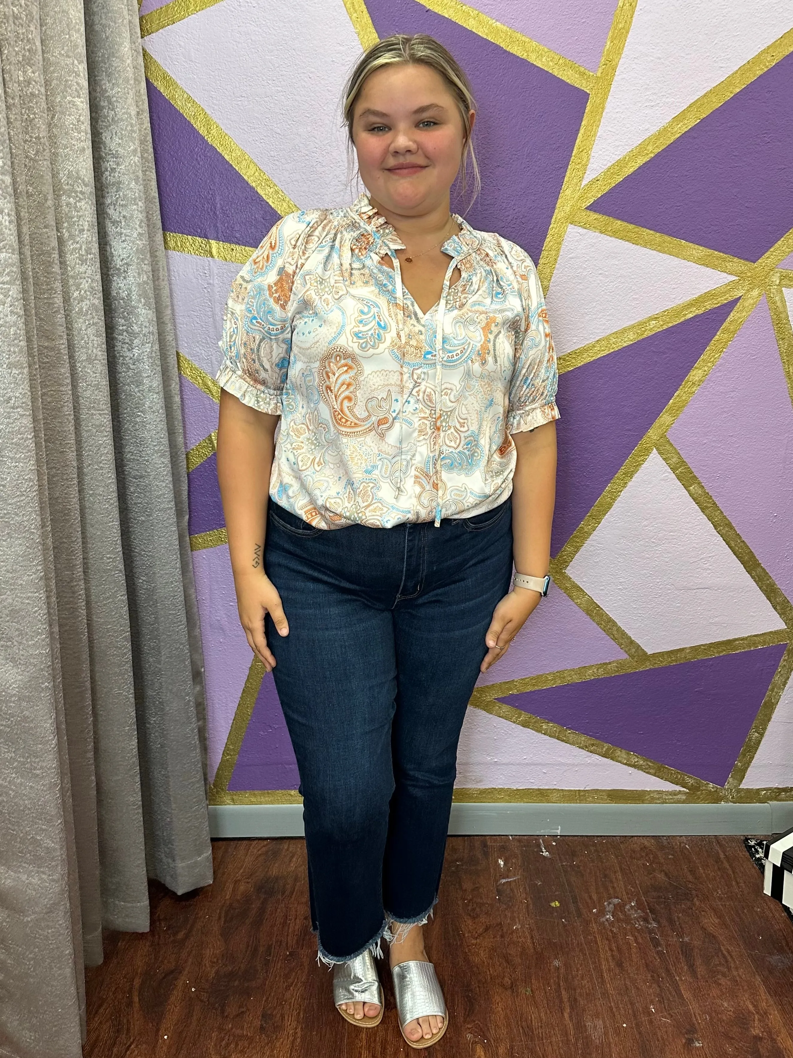 Feeling Great Top: Blue Mix
