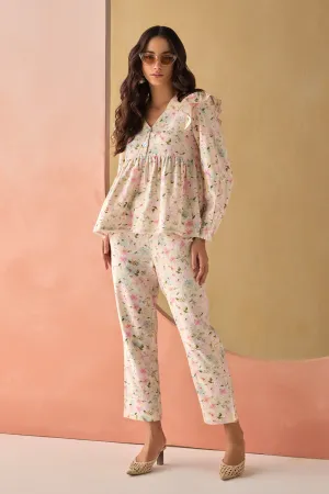 Floral Peplum Co-ord Set