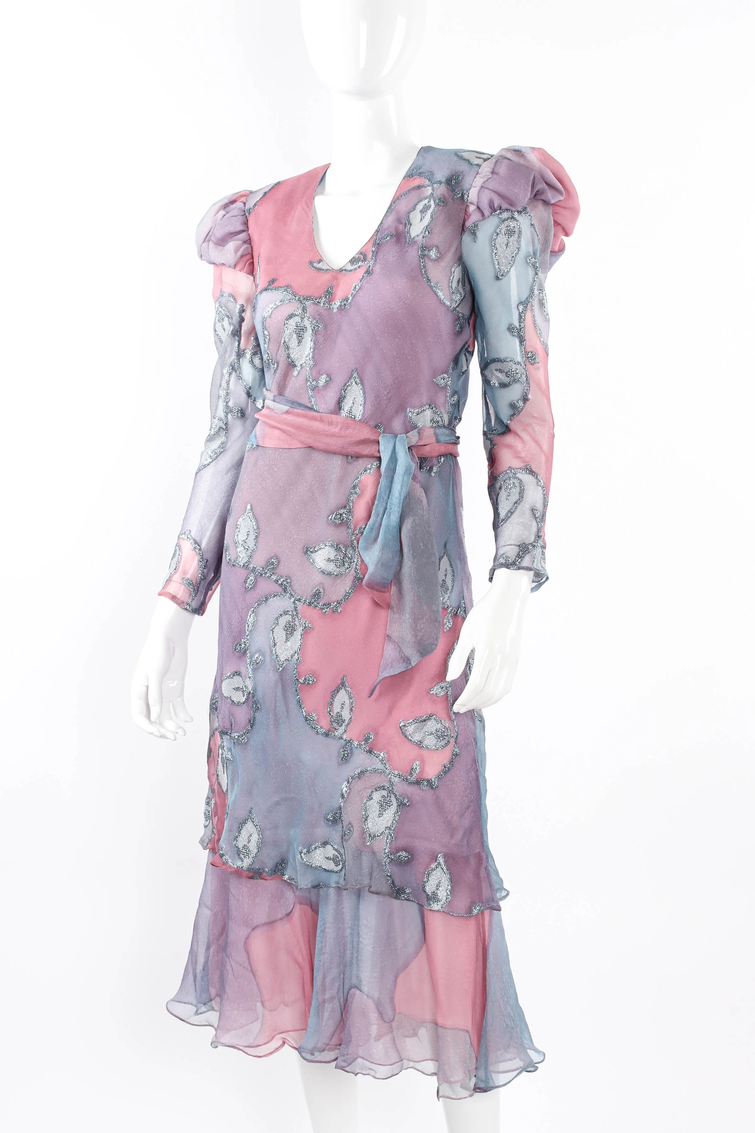 Foliage Watercolor Dress