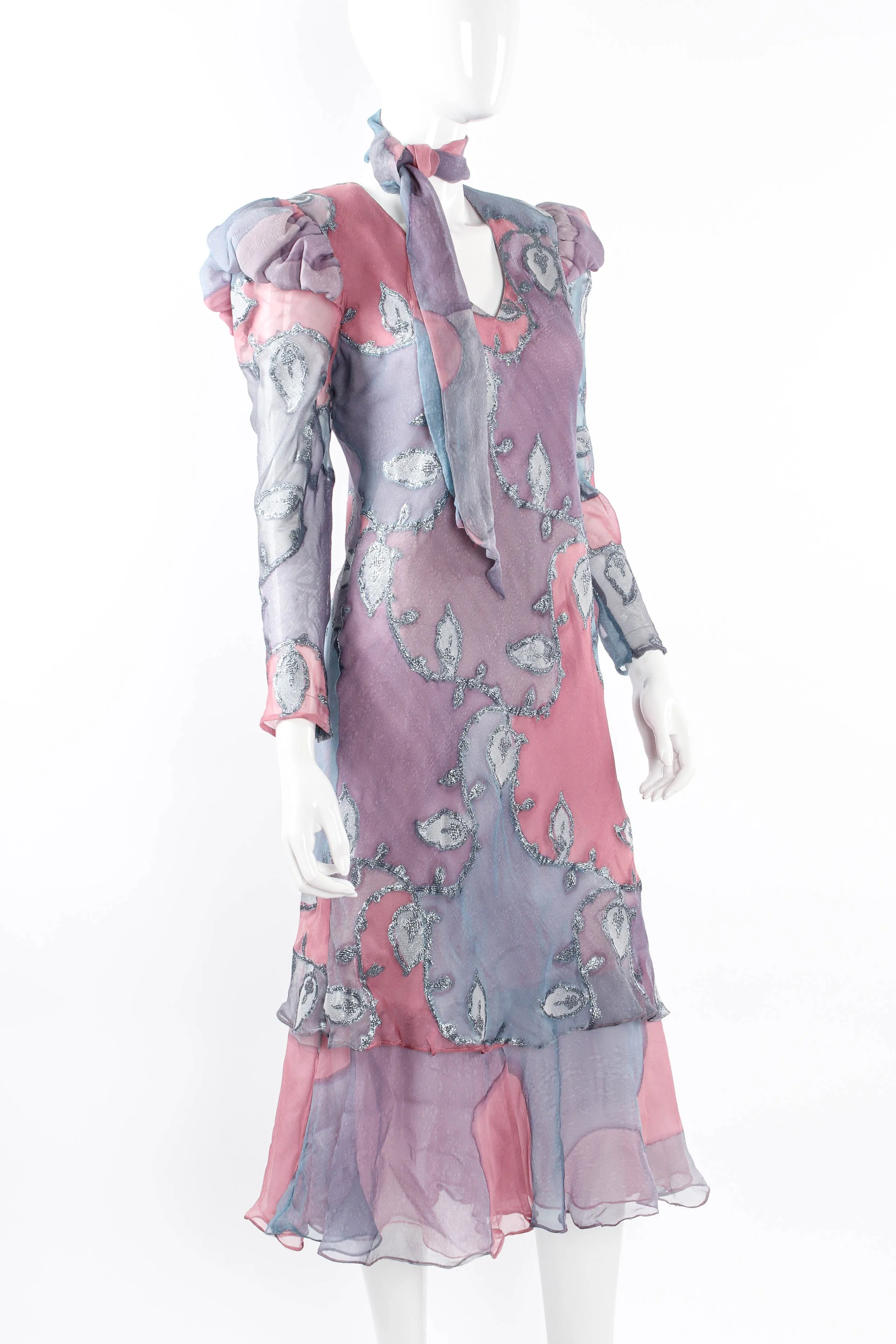 Foliage Watercolor Dress