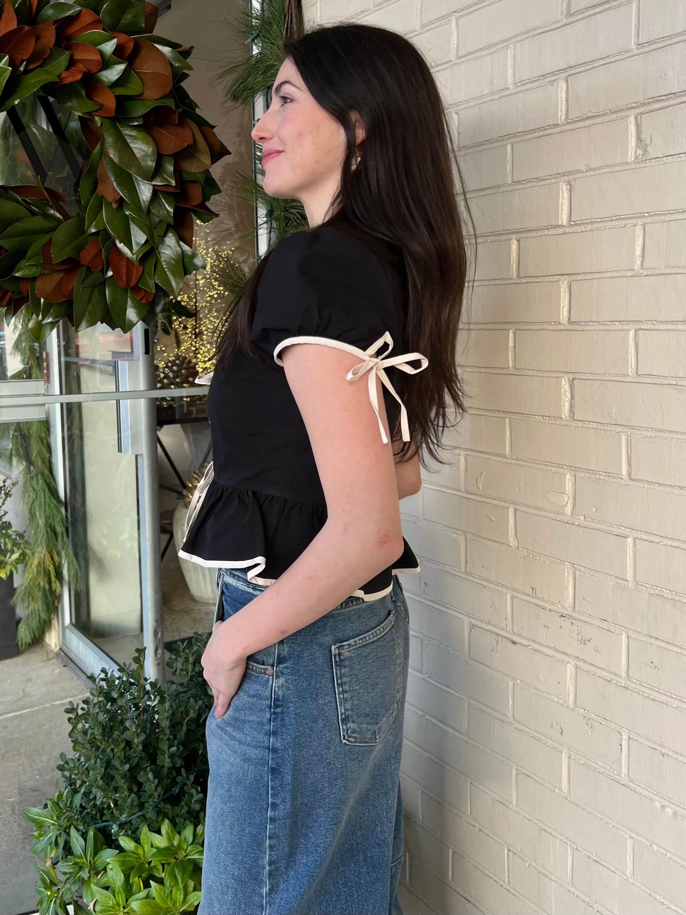 Francis Bow Collared Blouse