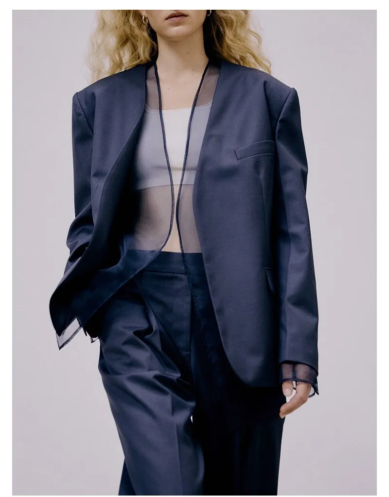 French Vintage V-Neck Suit Two-Piece