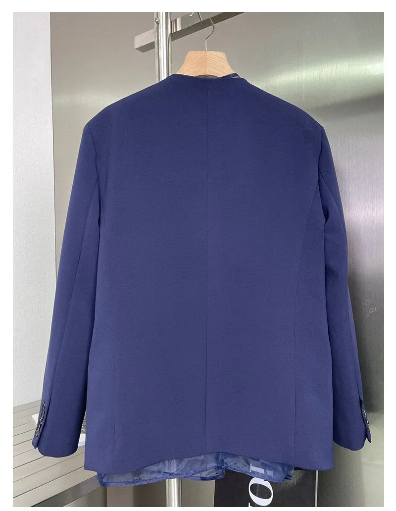 French Vintage V-Neck Suit Two-Piece