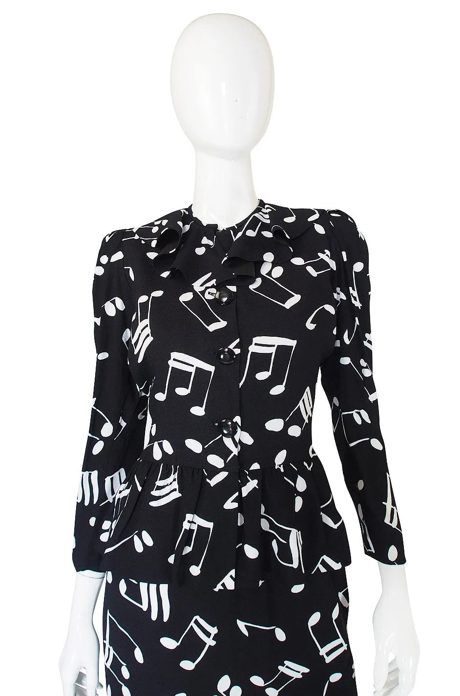 F/W 1982 Yves Saint Laurent Musical Note Set