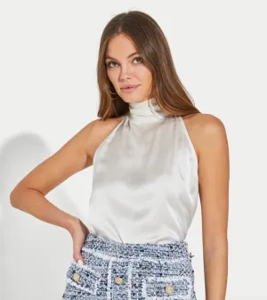 Generation Love Kaylee Silk Halter Blouse Cream