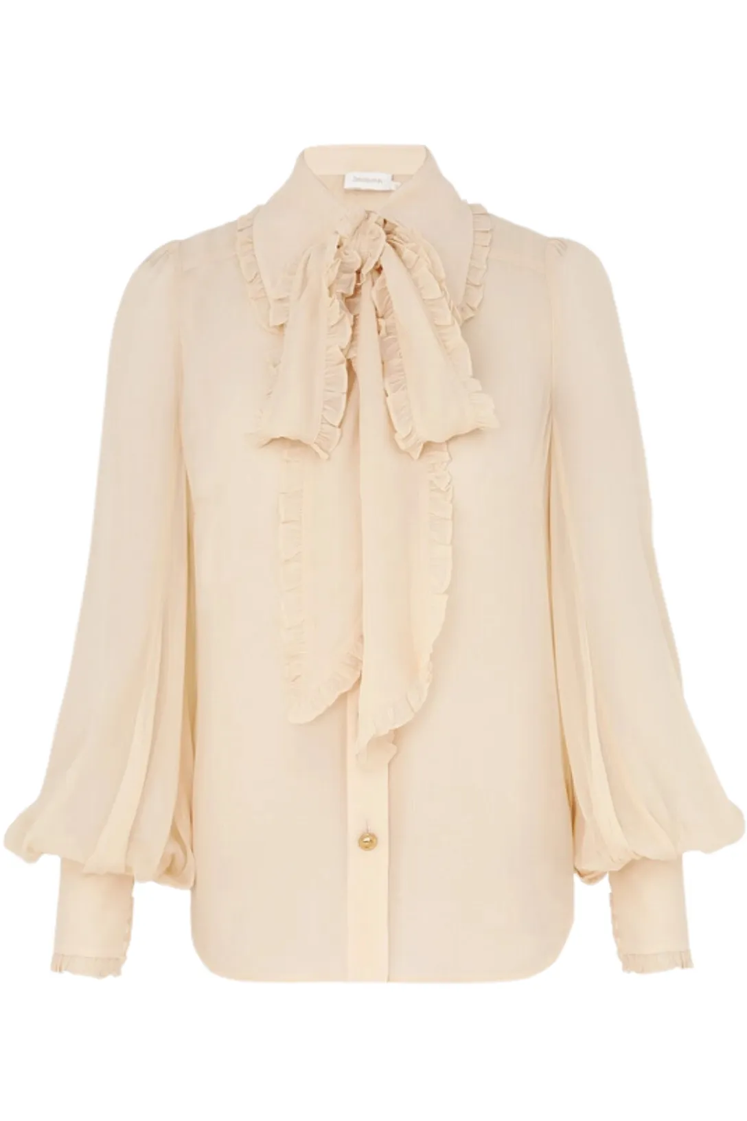 Georgette Bow Shirt | Macadamia
