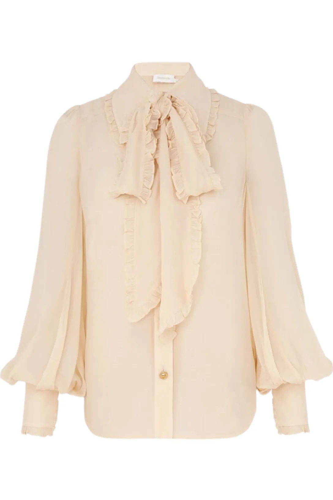 Georgette Bow Shirt | Macadamia