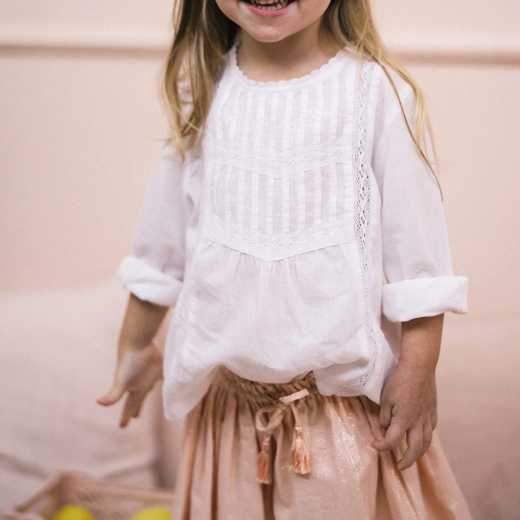 Girls Pauline White Blouse