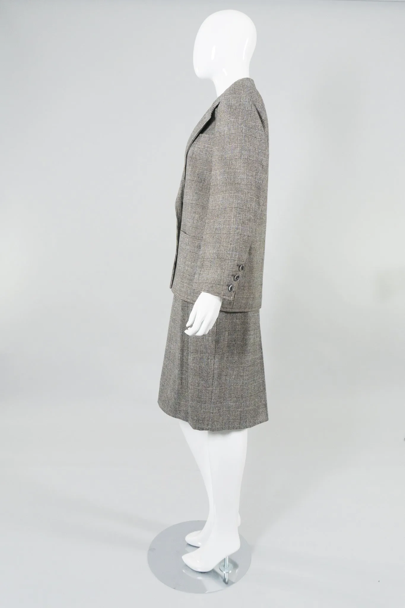 Glen Plaid Jacket & Skirt Set