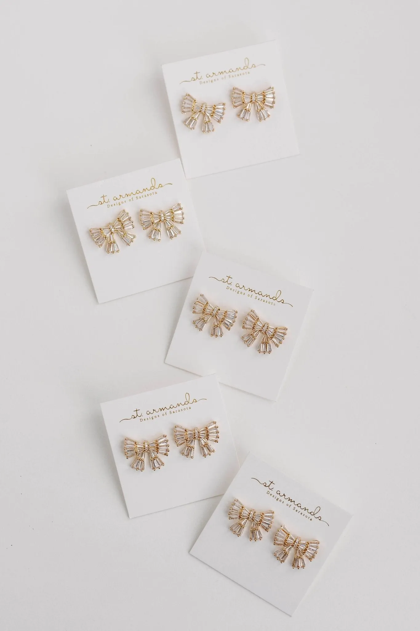 Gold Sparkle Bow Earrings
