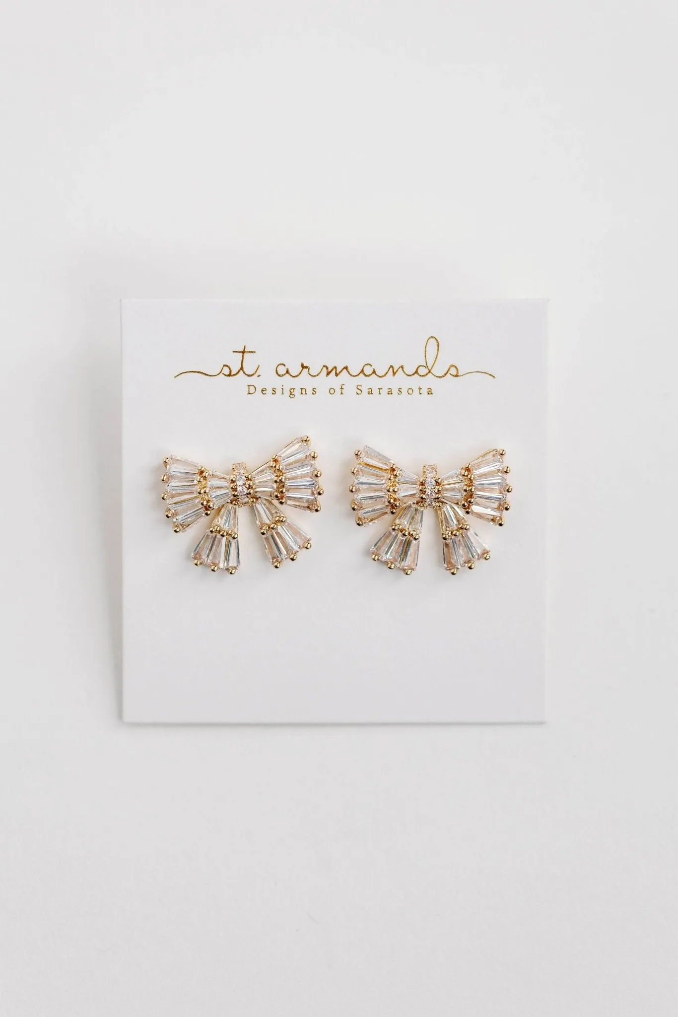 Gold Sparkle Bow Earrings