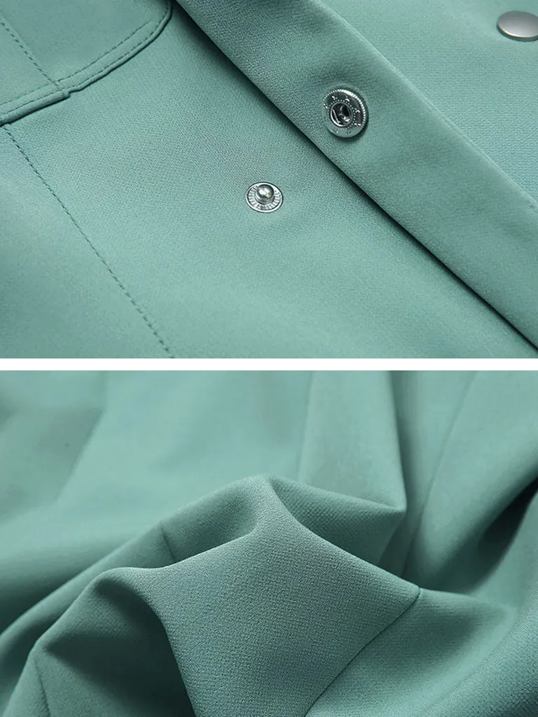Green Long Sleeve 1950S Vintage Blazer Skirt Suit