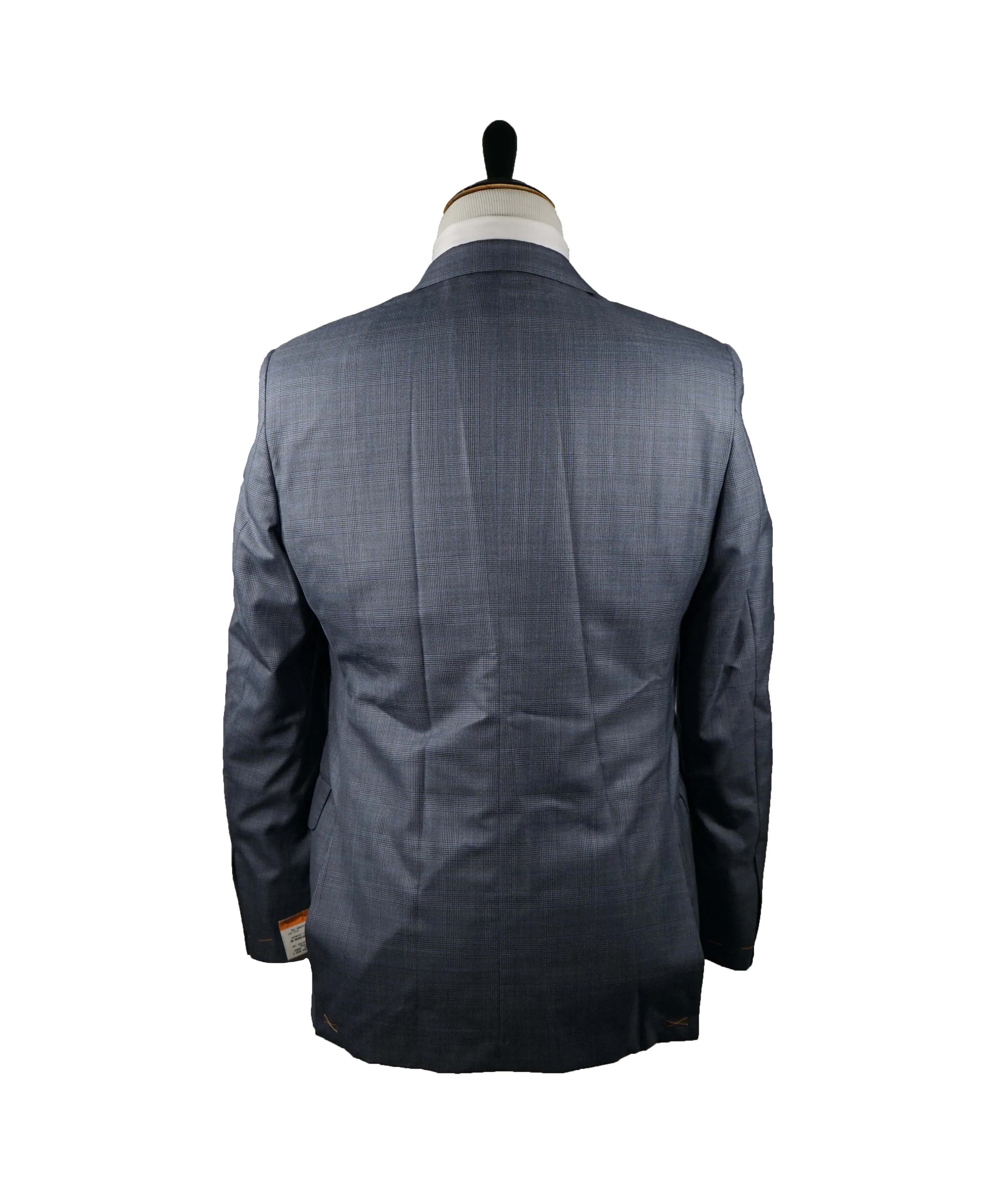 HICKEY FREEMAN / LORO PIANA - Super 150’s Wool/Silk Medium Blue Plaid - 44L