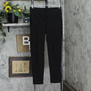 Hilary Radley Womens Ponte Pull-On Mid Rise Slim Leg Pants 1797446 Black S